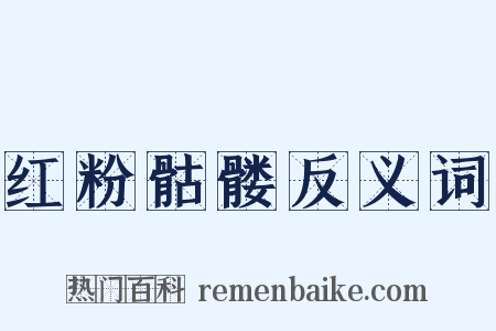 红粉骷髅反义词是什么意思的图片